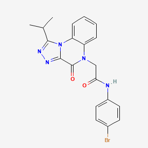 molecular formula C20H18BrN5O2 B2442090 N-(4-bromophenyl)-2-[4-oxo-1-(propan-2-yl)[1,2,4]triazolo[4,3-a]quinoxalin-5(4H)-yl]acetamide CAS No. 1260951-50-5