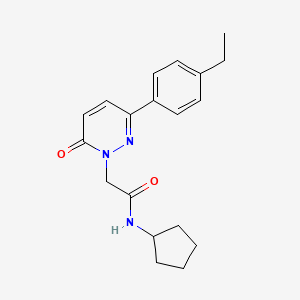molecular formula C19H23N3O2 B2442091 N-cyclopentyl-2-[3-(4-ethylphenyl)-6-oxopyridazin-1-yl]acetamide CAS No. 942007-73-0