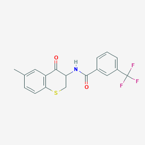 N-(6-methyl-4-oxo-3,4-dihydro-2H-thiochromen-3-yl)-3-(trifluoromethyl)benzenecarboxamide