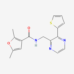 molecular formula C16H15N3O2S B2442099 2,5-dimethyl-N-((3-(thiophen-2-yl)pyrazin-2-yl)methyl)furan-3-carboxamide CAS No. 2034424-40-1