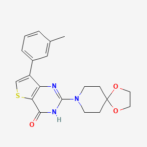 2-(1,4-dioxa-8-azaspiro[4.5]decan-8-yl)-7-(m-tolyl)thieno[3,2-d]pyrimidin-4(3H)-one