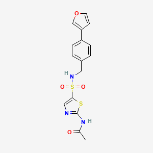 N-[5-({[4-(furan-3-yl)phenyl]methyl}sulfamoyl)-1,3-thiazol-2-yl]acetamide