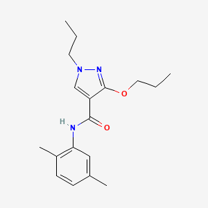 molecular formula C18H25N3O2 B2442106 N-(2,5-dimethylphenyl)-3-propoxy-1-propyl-1H-pyrazole-4-carboxamide CAS No. 1013765-83-7