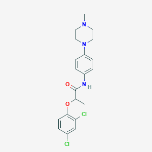 molecular formula C20H23Cl2N3O2 B244216 2-(2,4-dichlorophenoxy)-N-[4-(4-methyl-1-piperazinyl)phenyl]propanamide 