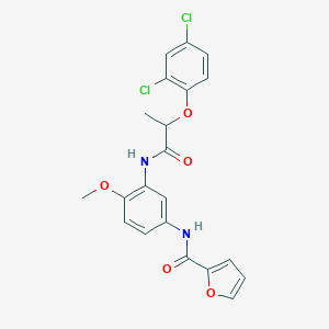 N-(3-{[2-(2,4-dichlorophenoxy)propanoyl]amino}-4-methoxyphenyl)-2-furamide