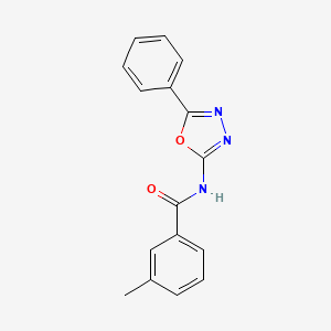 molecular formula C16H13N3O2 B2442173 3-methyl-N-(5-phenyl-1,3,4-oxadiazol-2-yl)benzamide CAS No. 903496-24-2