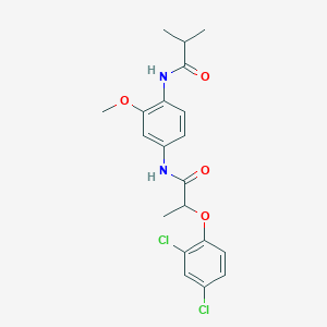 molecular formula C20H22Cl2N2O4 B244218 2-(2,4-dichlorophenoxy)-N-[4-(isobutyrylamino)-3-methoxyphenyl]propanamide 