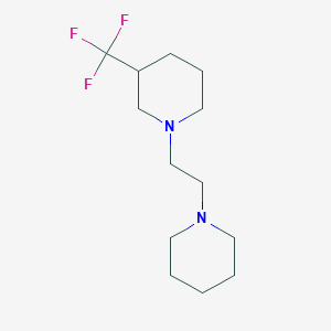 molecular formula C13H23F3N2 B2442187 1-[2-(Piperidin-1-yl)ethyl]-3-(trifluoromethyl)piperidine CAS No. 2097858-75-6