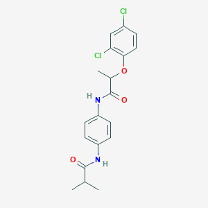 molecular formula C19H20Cl2N2O3 B244219 2-(2,4-dichlorophenoxy)-N-[4-(isobutyrylamino)phenyl]propanamide 