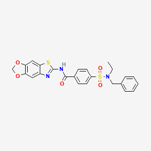N-([1,3]dioxolo[4',5':4,5]benzo[1,2-d]thiazol-6-yl)-4-(N-benzyl-N-ethylsulfamoyl)benzamide