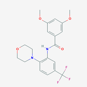 molecular formula C20H21F3N2O4 B244220 3,5-dimethoxy-N-[2-(4-morpholinyl)-5-(trifluoromethyl)phenyl]benzamide 