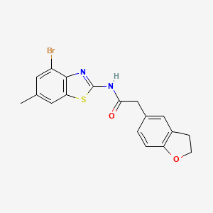 molecular formula C18H15BrN2O2S B2442209 N-(4-Bromo-6-methylbenzo[d]thiazol-2-yl)-2-(2,3-dihydrobenzofuran-5-yl)acetamide CAS No. 2216753-63-6