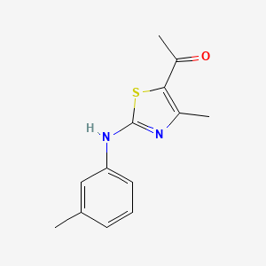 molecular formula C13H14N2OS B2442216 1-[4-甲基-2-(3-甲苯胺基)-1,3-噻唑-5-基]-1-乙酮 CAS No. 478078-66-9