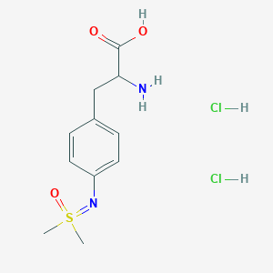 2-Amino-3-[4-[[dimethyl(oxo)-lambda6-sulfanylidene]amino]phenyl]propanoic acid;dihydrochloride