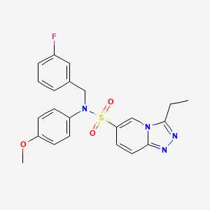molecular formula C22H21FN4O3S B2442222 3-ethyl-N-(3-fluorobenzyl)-N-(4-methoxyphenyl)[1,2,4]triazolo[4,3-a]pyridine-6-sulfonamide CAS No. 1251620-36-6