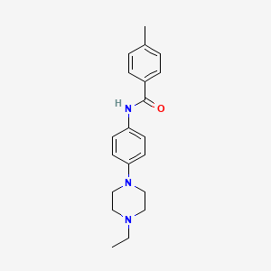 molecular formula C20H25N3O B2442227 N-[4-(4-乙基哌嗪基)苯基]-4-甲基苯甲酰胺 CAS No. 478065-83-7