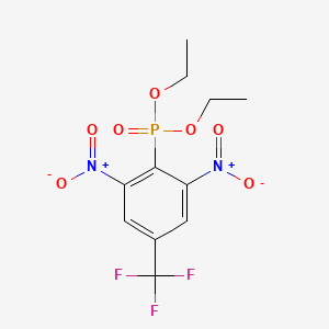 molecular formula C11H12F3N2O7P B2442230 二乙基[2,6-二硝基-4-(三氟甲基)苯基]膦酸酯 CAS No. 63245-90-9