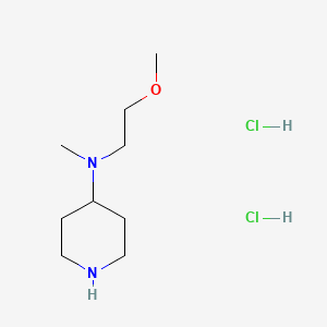 molecular formula C9H22Cl2N2O B2442231 N-(2-甲氧基乙基)-N-甲基哌啶-4-胺；二盐酸盐 CAS No. 2408970-10-3