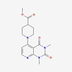 molecular formula C16H20N4O4 B2442232 Methyl 1-(1,3-dimethyl-2,4-dioxo-1,2,3,4-tetrahydropyrido[2,3-d]pyrimidin-5-yl)piperidine-4-carboxylate CAS No. 946252-90-0