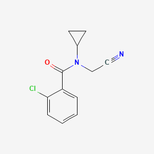 molecular formula C12H11ClN2O B2442235 2-chloro-N-(cyanomethyl)-N-cyclopropylbenzamide CAS No. 1252542-39-4