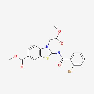 Methyl 2-(2-bromobenzoyl)imino-3-(2-methoxy-2-oxoethyl)-1,3-benzothiazole-6-carboxylate
