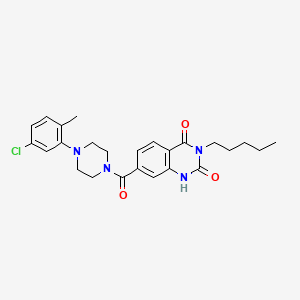 7-(4-(5-chloro-2-methylphenyl)piperazine-1-carbonyl)-3-pentylquinazoline-2,4(1H,3H)-dione