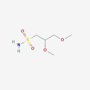 molecular formula C5H13NO4S B2442248 2,3-Dimethoxypropane-1-sulfonamide CAS No. 2026587-11-9