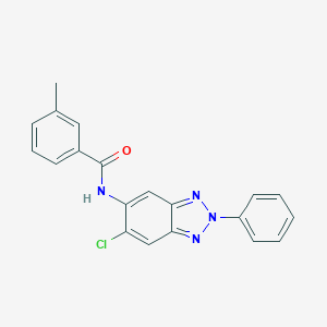 molecular formula C20H15ClN4O B244225 N-(6-chloro-2-phenyl-2H-1,2,3-benzotriazol-5-yl)-3-methylbenzamide 