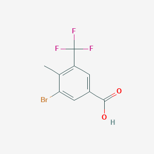 molecular formula C9H6BrF3O2 B2442252 3-Bromo-4-methyl-5-(trifluoromethyl)benzoic acid CAS No. 2324179-05-5
