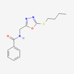 molecular formula C14H17N3O2S B2442257 N-[(5-butylsulfanyl-1,3,4-oxadiazol-2-yl)methyl]benzamide CAS No. 941985-27-9
