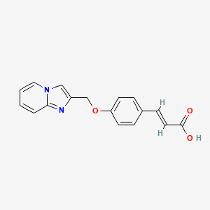 molecular formula C17H14N2O3 B2442259 (2E)-3-(4-{imidazo[1,2-a]pyridin-2-ylmethoxy}phenyl)prop-2-enoic acid CAS No. 872108-06-0