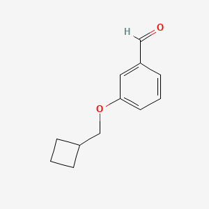 molecular formula C12H14O2 B2442279 3-(Cyclobutylmethoxy)benzaldehyde CAS No. 1141780-07-5