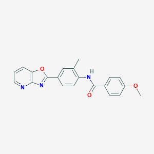 4-methoxy-N-(2-methyl-4-[1,3]oxazolo[4,5-b]pyridin-2-ylphenyl)benzamide