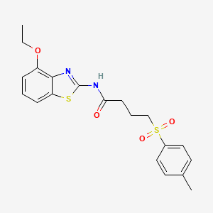 molecular formula C20H22N2O4S2 B2442291 N-(4-乙氧基苯并[d]噻唑-2-基)-4-甲苯磺酰丁酰胺 CAS No. 941987-02-6