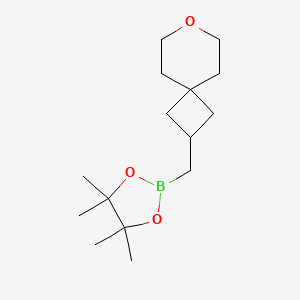 molecular formula C15H27BO3 B2442295 2-((7-Oxaspiro[3.5]nonan-2-yl)methyl)-4,4,5,5-tetramethyl-1,3,2-dioxaborolane CAS No. 2194544-56-2