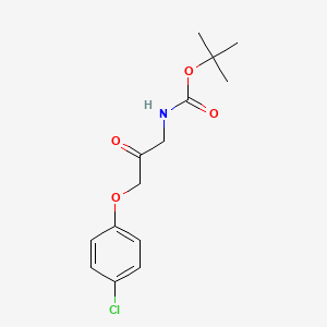 molecular formula C14H18ClNO4 B2442298 tert-butyl N-[3-(4-chlorophenoxy)-2-oxopropyl]carbamate CAS No. 2377032-51-2