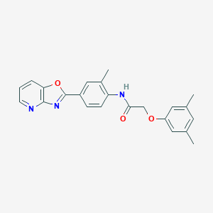 2-(3,5-dimethylphenoxy)-N-(2-methyl-4-[1,3]oxazolo[4,5-b]pyridin-2-ylphenyl)acetamide