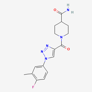 1-{[1-(4-fluoro-3-methylphenyl)-1H-1,2,3-triazol-4-yl]carbonyl}piperidine-4-carboxamide