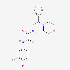 molecular formula C18H19F2N3O3S B2442327 N1-(3,4-difluorophenyl)-N2-(2-morpholino-2-(thiophen-3-yl)ethyl)oxalamide CAS No. 946303-54-4
