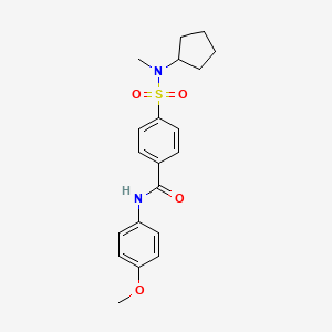 molecular formula C20H24N2O4S B2442331 4-[cyclopentyl(methyl)sulfamoyl]-N-(4-methoxyphenyl)benzamide CAS No. 899982-72-0