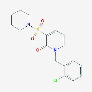 molecular formula C17H19ClN2O3S B2442346 1-(2-chlorobenzyl)-3-(piperidin-1-ylsulfonyl)pyridin-2(1H)-one CAS No. 1251608-36-2