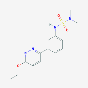 molecular formula C14H18N4O3S B2442349 3-[3-(Dimethylsulfamoylamino)phenyl]-6-ethoxypyridazine CAS No. 895805-37-5