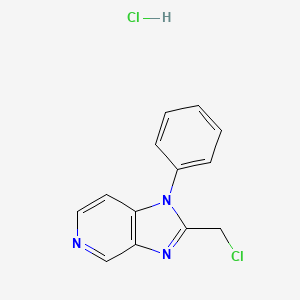 B2442353 2-(Chloromethyl)-1-phenylimidazo[4,5-c]pyridine;hydrochloride CAS No. 2418703-75-8