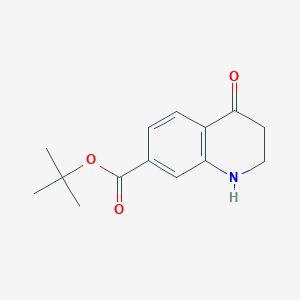 molecular formula C14H17NO3 B2442358 Tert-butyl 4-oxo-2,3-dihydro-1H-quinoline-7-carboxylate CAS No. 2248375-86-0