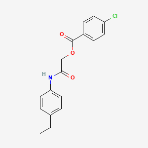 molecular formula C17H16ClNO3 B2442366 [2-(4-Ethylanilino)-2-oxoethyl] 4-chlorobenzoate CAS No. 387835-27-0