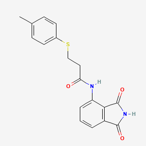 molecular formula C18H16N2O3S B2442369 N-(1,3-二氧代异吲哚啉-4-基)-3-(对甲苯硫基)丙酰胺 CAS No. 895462-93-8