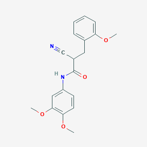B2442370 2-cyano-N-(3,4-dimethoxyphenyl)-3-(2-methoxyphenyl)propanamide CAS No. 1260909-16-7