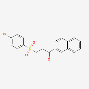 molecular formula C19H15BrO3S B2442378 3-[(4-Bromophenyl)sulfonyl]-1-(2-naphthyl)-1-propanone CAS No. 868256-10-4