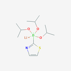 molecular formula C12H23BLiNO3S B2442384 Lithium triisopropoxy(thiazol-2-yl)borate CAS No. 1393823-02-3