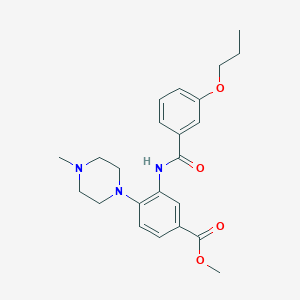 Methyl 4-(4-methylpiperazin-1-yl)-3-[(3-propoxybenzoyl)amino]benzoate